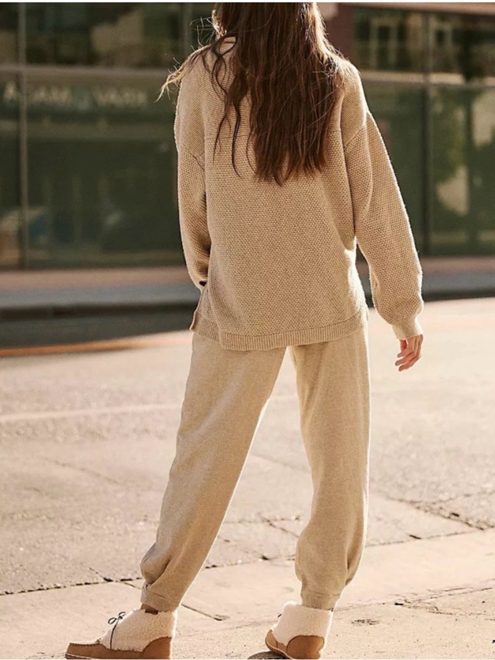 Free People Beach Hailee Turtleneck Set in New Oat Size Small (oversized) EUC - Picture 2 of 4